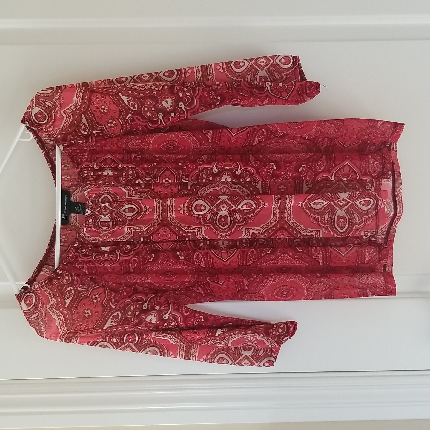 Inc International Concept Burgundy Shear Blouse